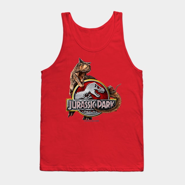 Jurassic Park velociraptor with logo design. Perfect present for mom mother dad father friend him or her Tank Top by SerenityByAlex